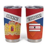 Netherlands Coat of arms of Drenthe Personalized Tumbler Cup Flag of Drenthe
