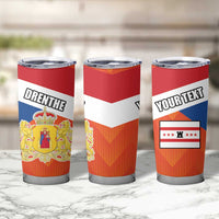 Netherlands Coat of arms of Drenthe Personalized Tumbler Cup Flag of Drenthe