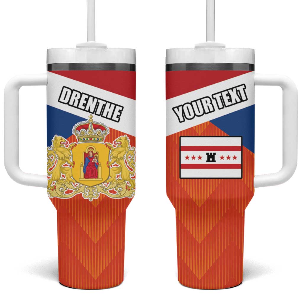 Netherlands Coat of arms of Drenthe Personalized Tumbler With Handle Flag of Drenthe