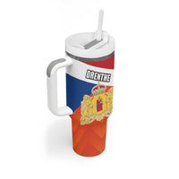 Netherlands Coat of arms of Drenthe Personalized Tumbler With Handle Flag of Drenthe