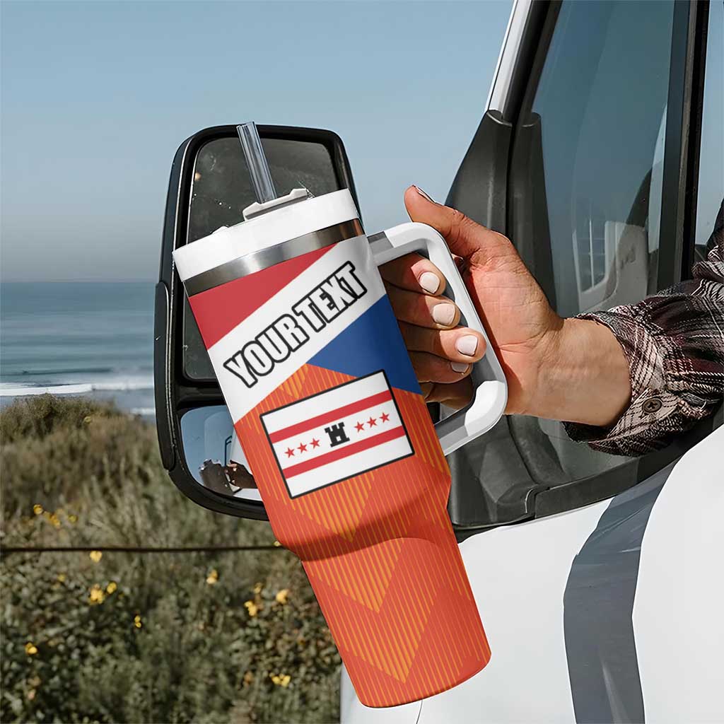 Netherlands Coat of arms of Drenthe Personalized Tumbler With Handle Flag of Drenthe