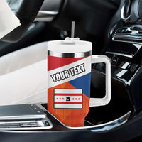 Netherlands Coat of arms of Drenthe Personalized Tumbler With Handle Flag of Drenthe