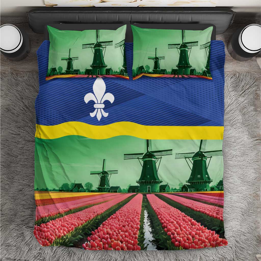 Netherlands Flevoland Province Bedding Set Flag Style