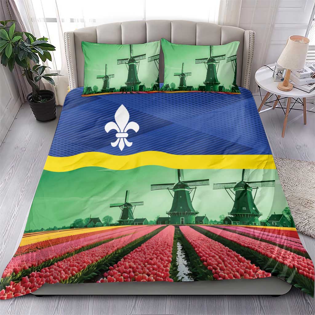 Netherlands Flevoland Province Bedding Set Flag Style