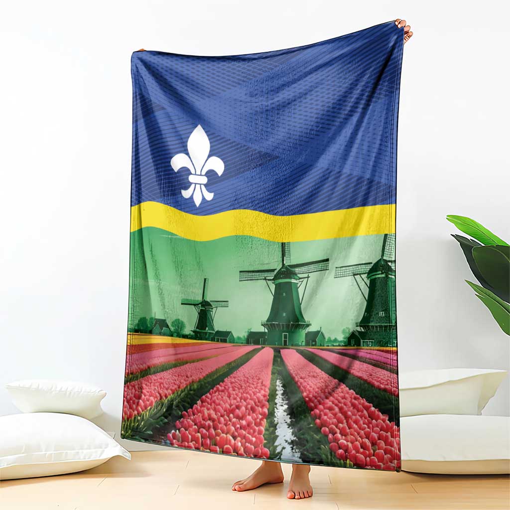 Netherlands Flevoland Province Blanket Flag Style