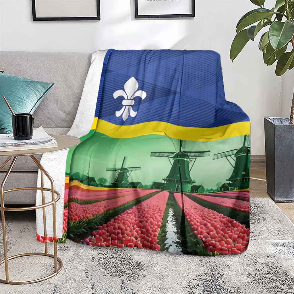 Netherlands Flevoland Province Blanket Flag Style
