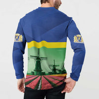 Netherlands Flevoland Province Button Sweatshirt Flag Style