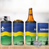Netherlands Flevoland 4 in 1 Can Cooler Tumbler Flag Style