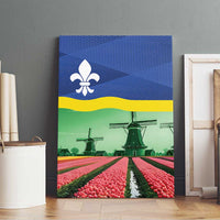 Netherlands Flevoland Province Canvas Wall Art Flag Style