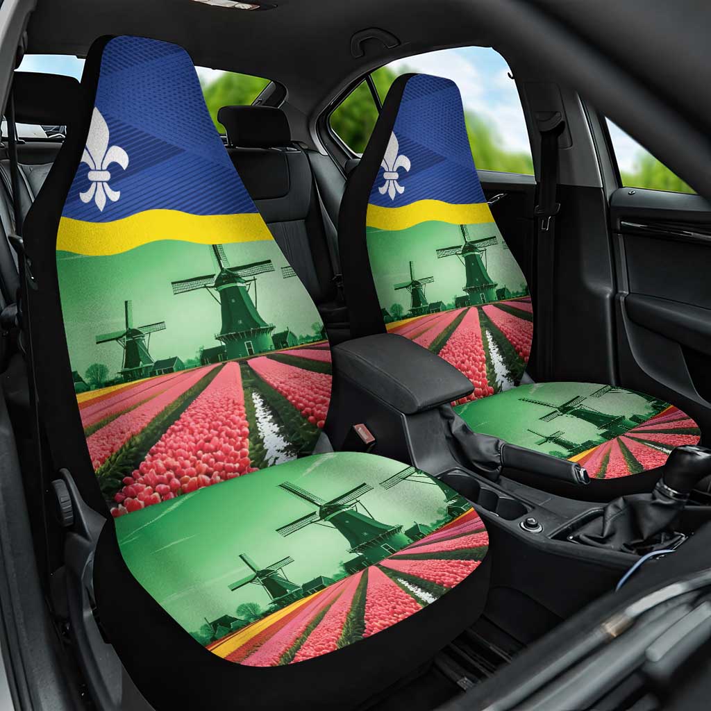 Netherlands Flevoland Province Car Seat Cover Flag Style