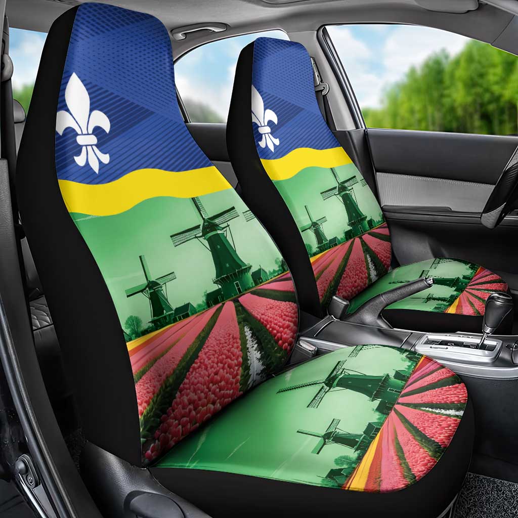 Netherlands Flevoland Province Car Seat Cover Flag Style