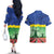 Netherlands Flevoland Province Couples Matching Off The Shoulder Long Sleeve Dress and Hawaiian Shirt Flag Style