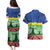 Netherlands Flevoland Province Couples Matching Puletasi and Hawaiian Shirt Flag Style