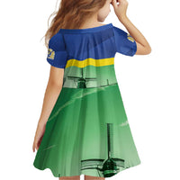 Netherlands Flevoland Province Family Matching Long Sleeve Bodycon Dress and Hawaiian Shirt Flag Style