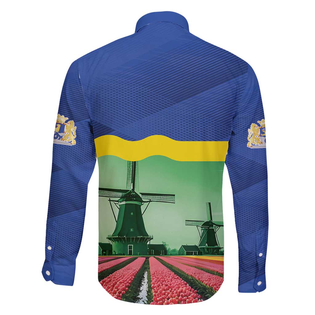 Netherlands Flevoland Province Family Matching Long Sleeve Bodycon Dress and Hawaiian Shirt Flag Style