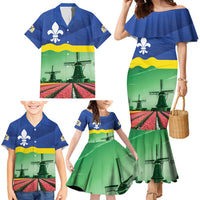 Netherlands Flevoland Province Family Matching Mermaid Dress and Hawaiian Shirt Flag Style