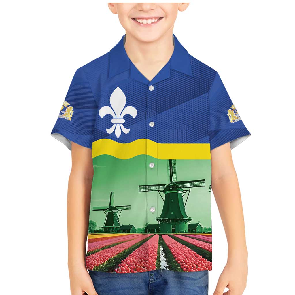 Netherlands Flevoland Province Family Matching Mermaid Dress and Hawaiian Shirt Flag Style