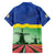 Netherlands Flevoland Province Family Matching Off The Shoulder Long Sleeve Dress and Hawaiian Shirt Flag Style