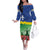 Netherlands Flevoland Province Family Matching Off The Shoulder Long Sleeve Dress and Hawaiian Shirt Flag Style
