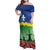 Netherlands Flevoland Province Family Matching Off Shoulder Maxi Dress and Hawaiian Shirt Flag Style