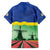 Netherlands Flevoland Province Family Matching Off Shoulder Short Dress and Hawaiian Shirt Flag Style