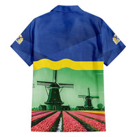 Netherlands Flevoland Province Family Matching Short Sleeve Bodycon Dress and Hawaiian Shirt Flag Style