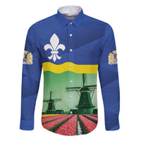 Netherlands Flevoland Province Family Matching Short Sleeve Bodycon Dress and Hawaiian Shirt Flag Style