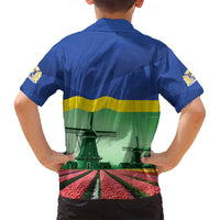 Netherlands Flevoland Province Family Matching Tank Maxi Dress and Hawaiian Shirt Flag Style