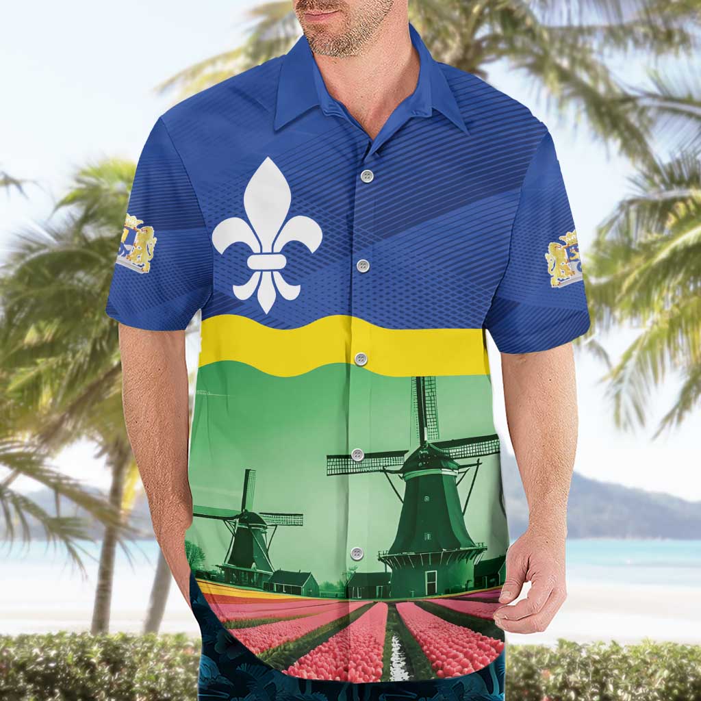 Netherlands Flevoland Province Hawaiian Shirt Flag Style