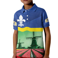 Netherlands Flevoland Province Kid Polo Shirt Flag Style