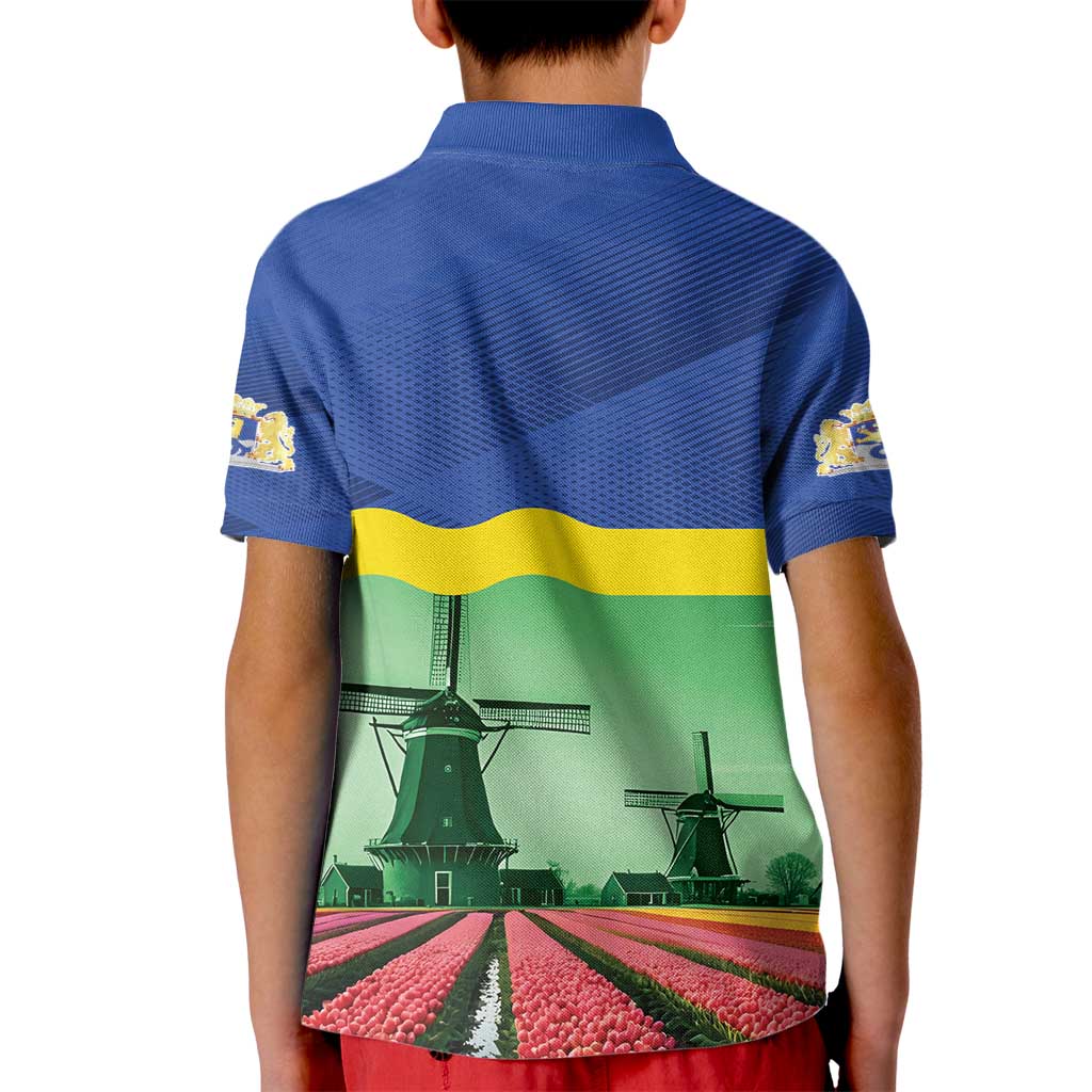 Netherlands Flevoland Province Kid Polo Shirt Flag Style