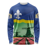 Netherlands Flevoland Province Long Sleeve Shirt Flag Style