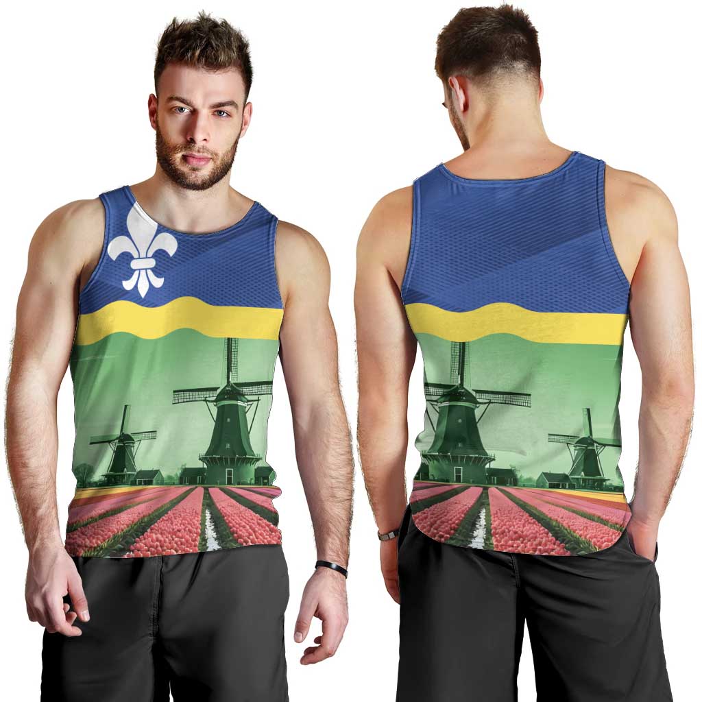Netherlands Flevoland Province Men Tank Top Flag Style