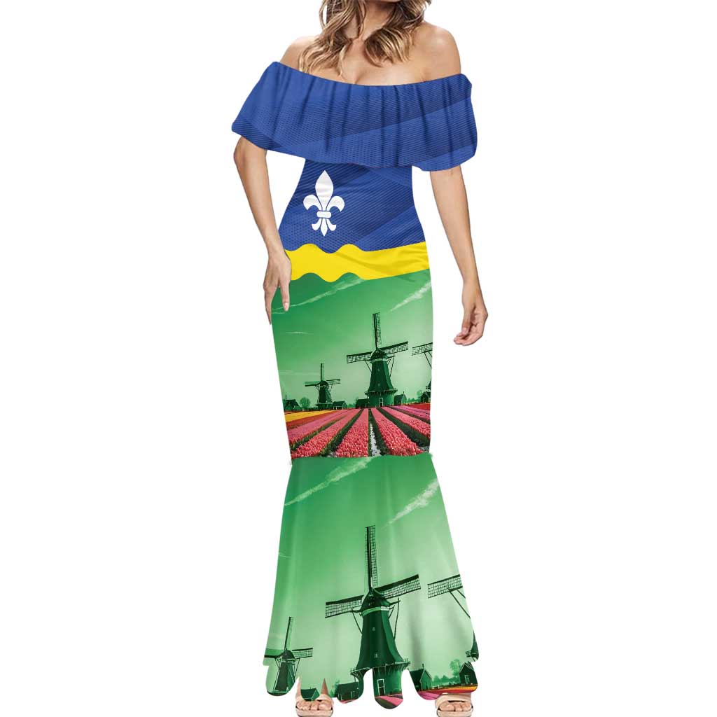 Netherlands Flevoland Province Mermaid Dress Flag Style