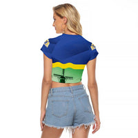 Netherlands Flevoland Province Raglan Cropped T Shirt Flag Style