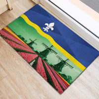Netherlands Flevoland Province Rubber Doormat Flag Style