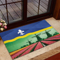 Netherlands Flevoland Province Rubber Doormat Flag Style