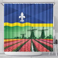 Netherlands Flevoland Province Shower Curtain Flag Style