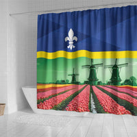 Netherlands Flevoland Province Shower Curtain Flag Style