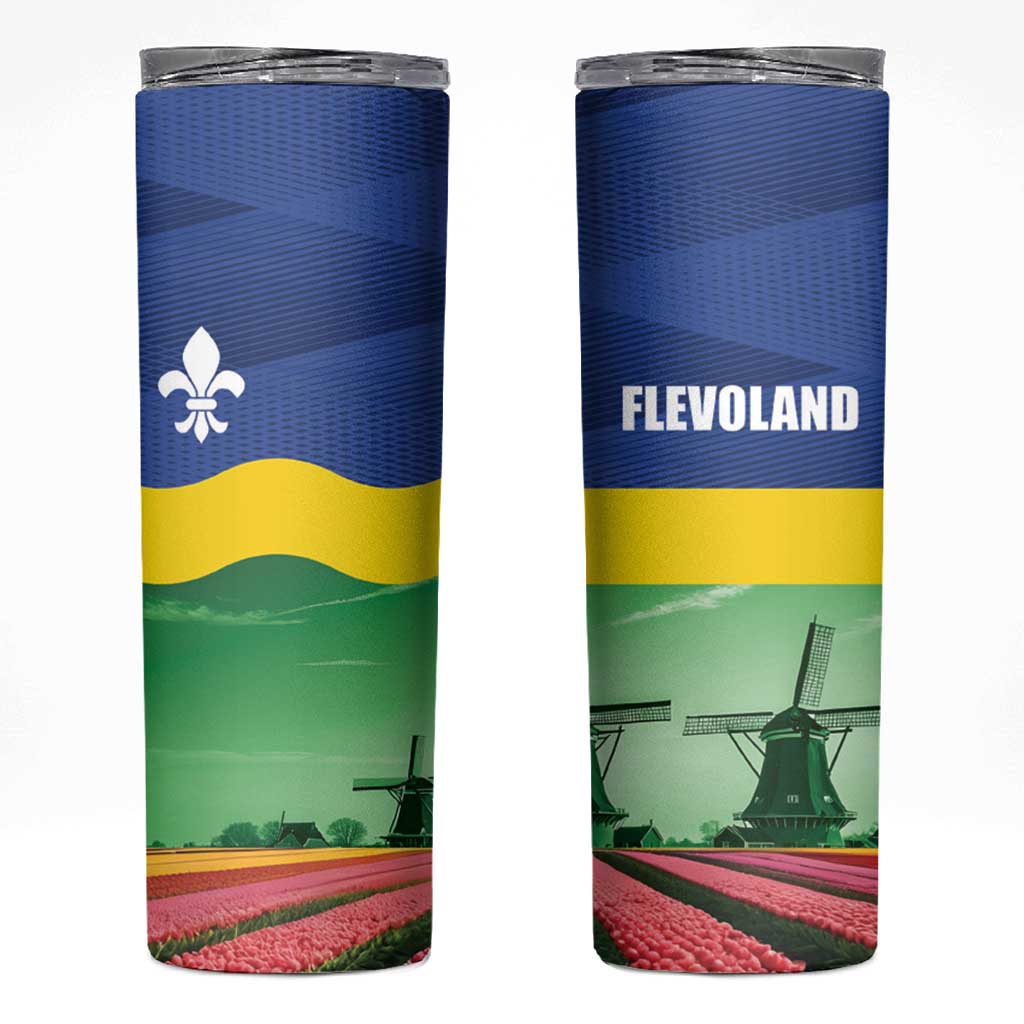 Netherlands Flevoland Skinny Tumbler Flag Style
