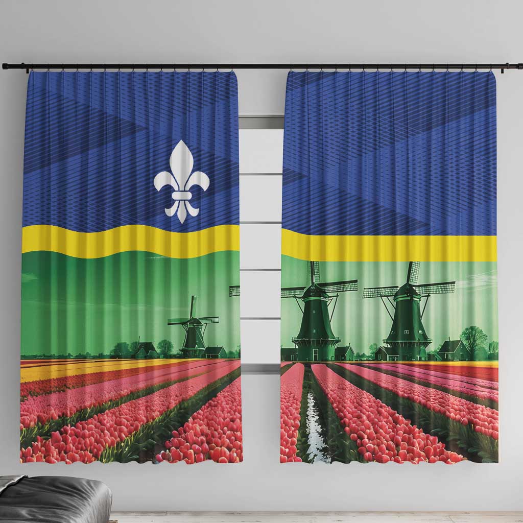 Netherlands Flevoland Province Window Curtain Flag Style