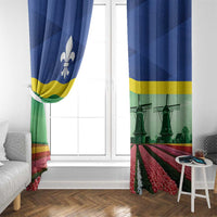 Netherlands Flevoland Province Window Curtain Flag Style