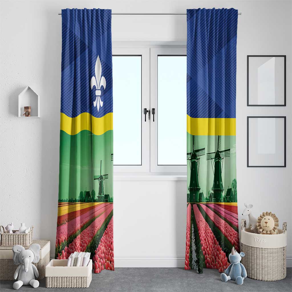 Netherlands Flevoland Province Window Curtain Flag Style