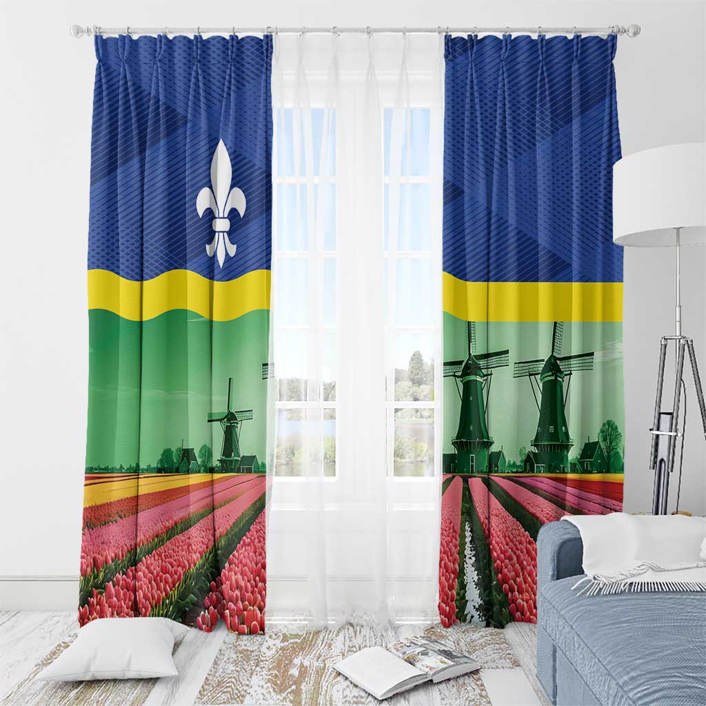 Netherlands Flevoland Province Window Curtain Flag Style