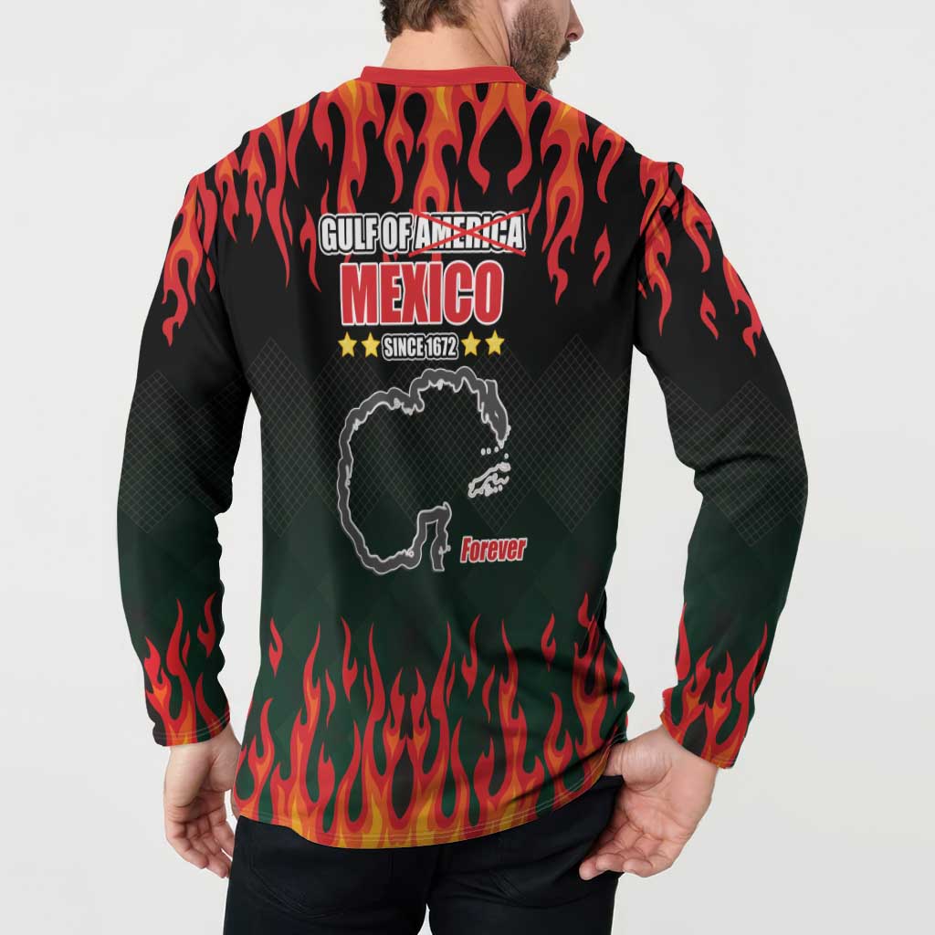Gulf Of Mexico Since 1672 Button Sweatshirt Golfo De Mexico and Forever