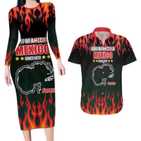Gulf Of Mexico Since 1672 Couples Matching Long Sleeve Bodycon Dress and Hawaiian Shirt Golfo De Mexico and Forever