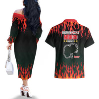 Gulf Of Mexico Since 1672 Couples Matching Off The Shoulder Long Sleeve Dress and Hawaiian Shirt Golfo De Mexico and Forever