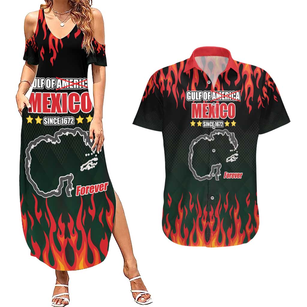 Gulf Of Mexico Since 1672 Couples Matching Summer Maxi Dress and Hawaiian Shirt Golfo De Mexico and Forever