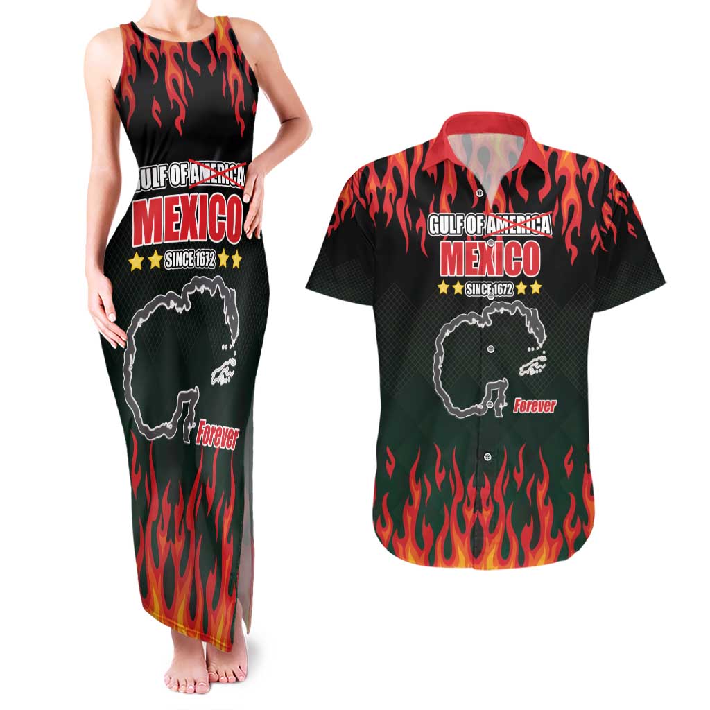 Gulf Of Mexico Since 1672 Couples Matching Tank Maxi Dress and Hawaiian Shirt Golfo De Mexico and Forever