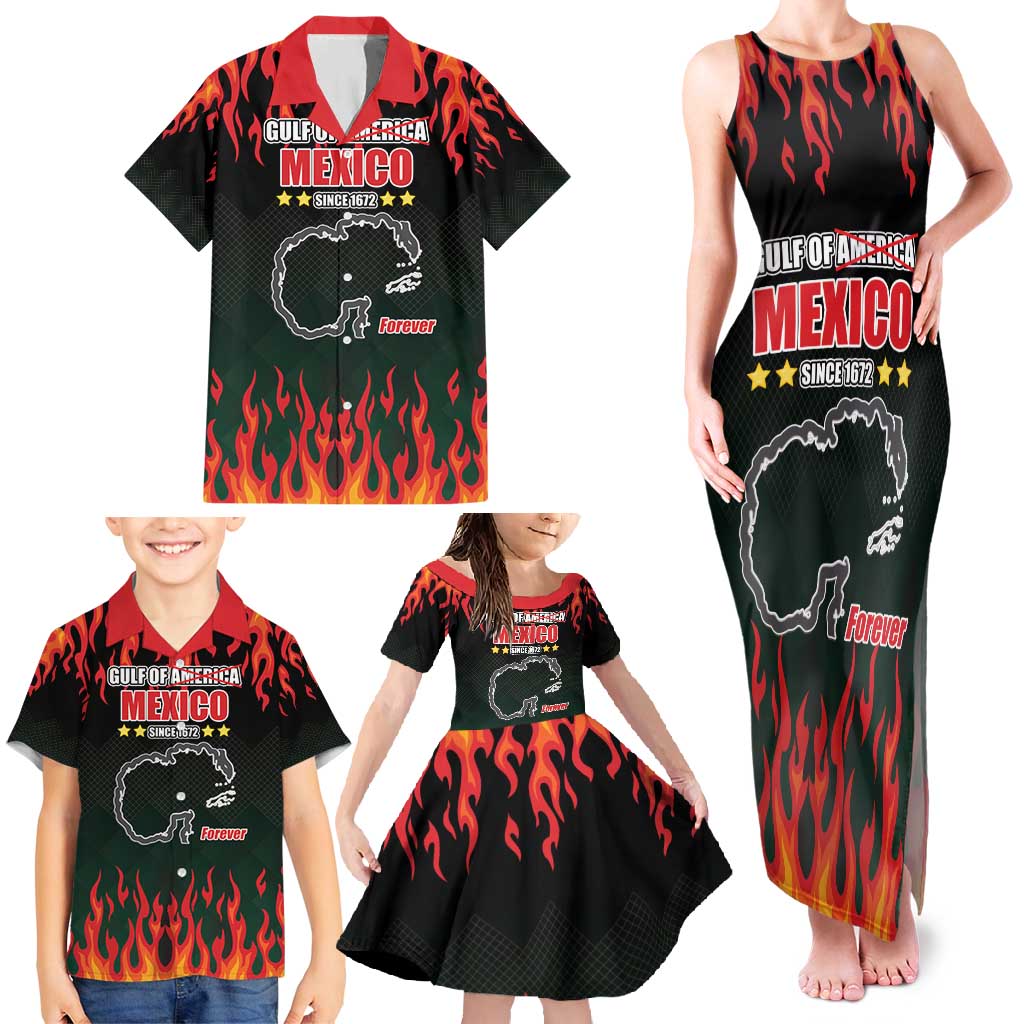 Gulf Of Mexico Since 1672 Family Matching Tank Maxi Dress and Hawaiian Shirt Golfo De Mexico and Forever